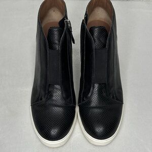 Linea Paolo Felicia Black Wedge High-Top Ankle Bootie Sneakers 8